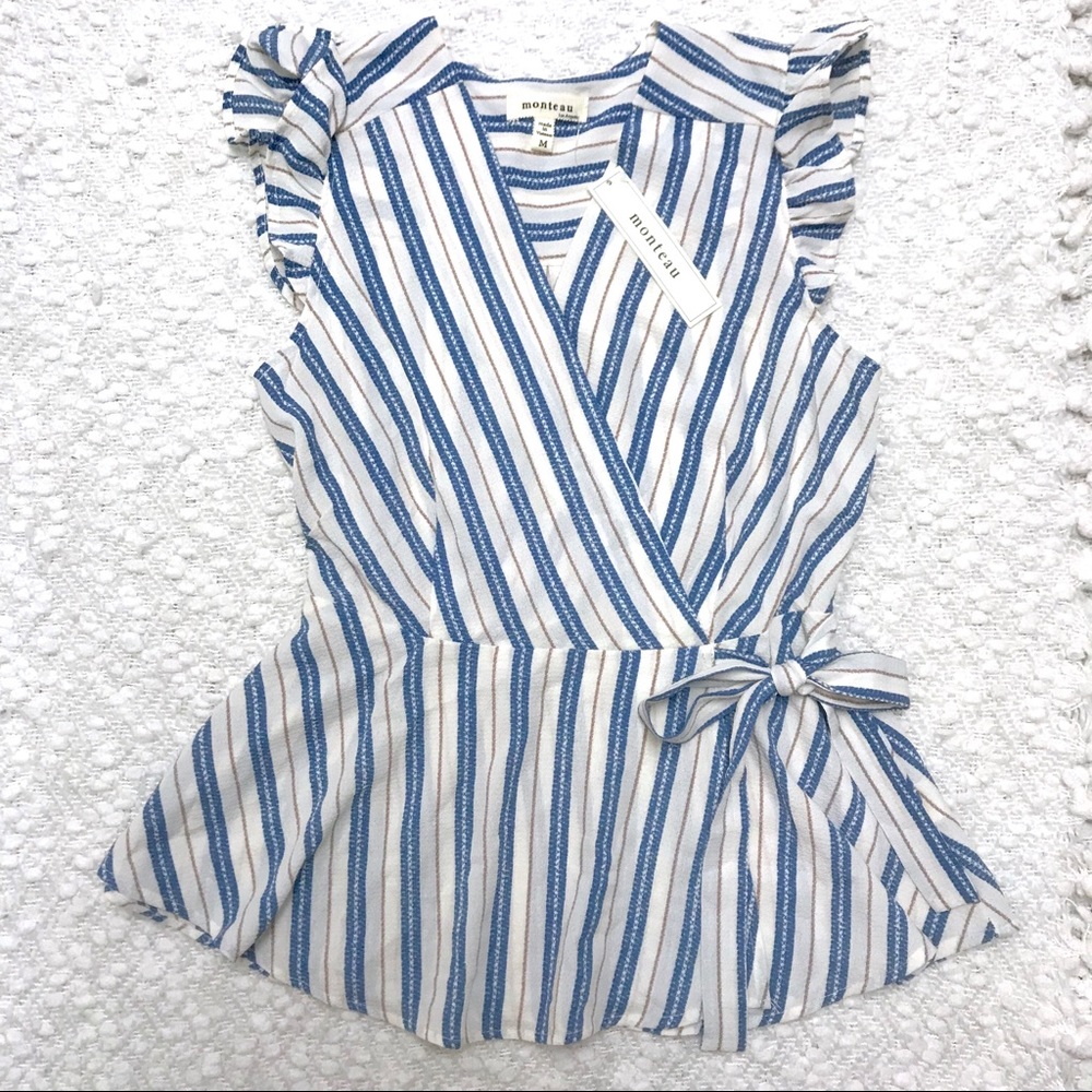 NWT Monteau Wrap Top